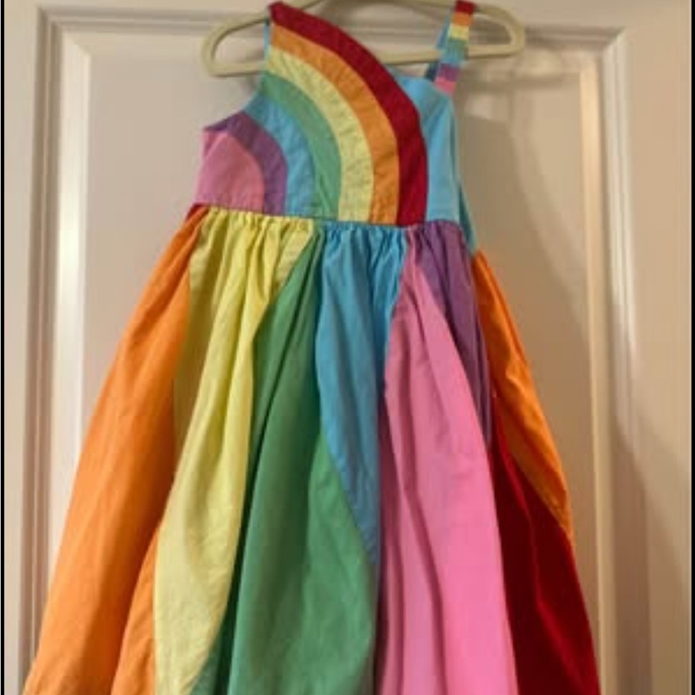 Colorful Rainbow One-Shoulder Dress